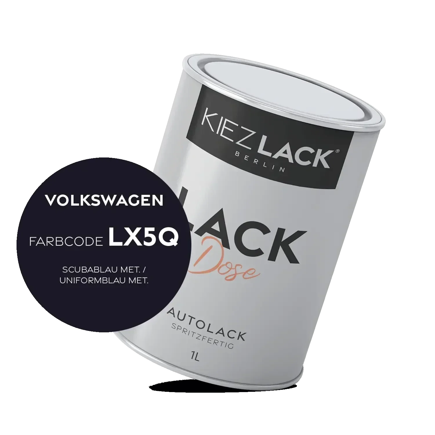 Kiezlack 1K Autolack Lackdose Basislack spritzfertig Volkswagen LX5Q SCUBABLAU MET.
