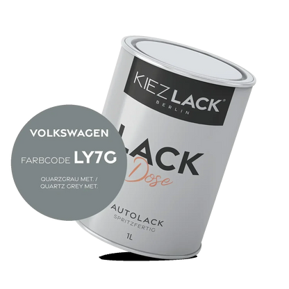Kiezlack 1K Autolack Lackdose Basislack spritzfertig Volkswagen LY7G QUARZGRAU MET.