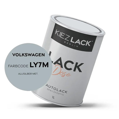 Kiezlack 1K Autolack Lackdose Basislack spritzfertig Volkswagen LY7G QUARZGRAU MET.