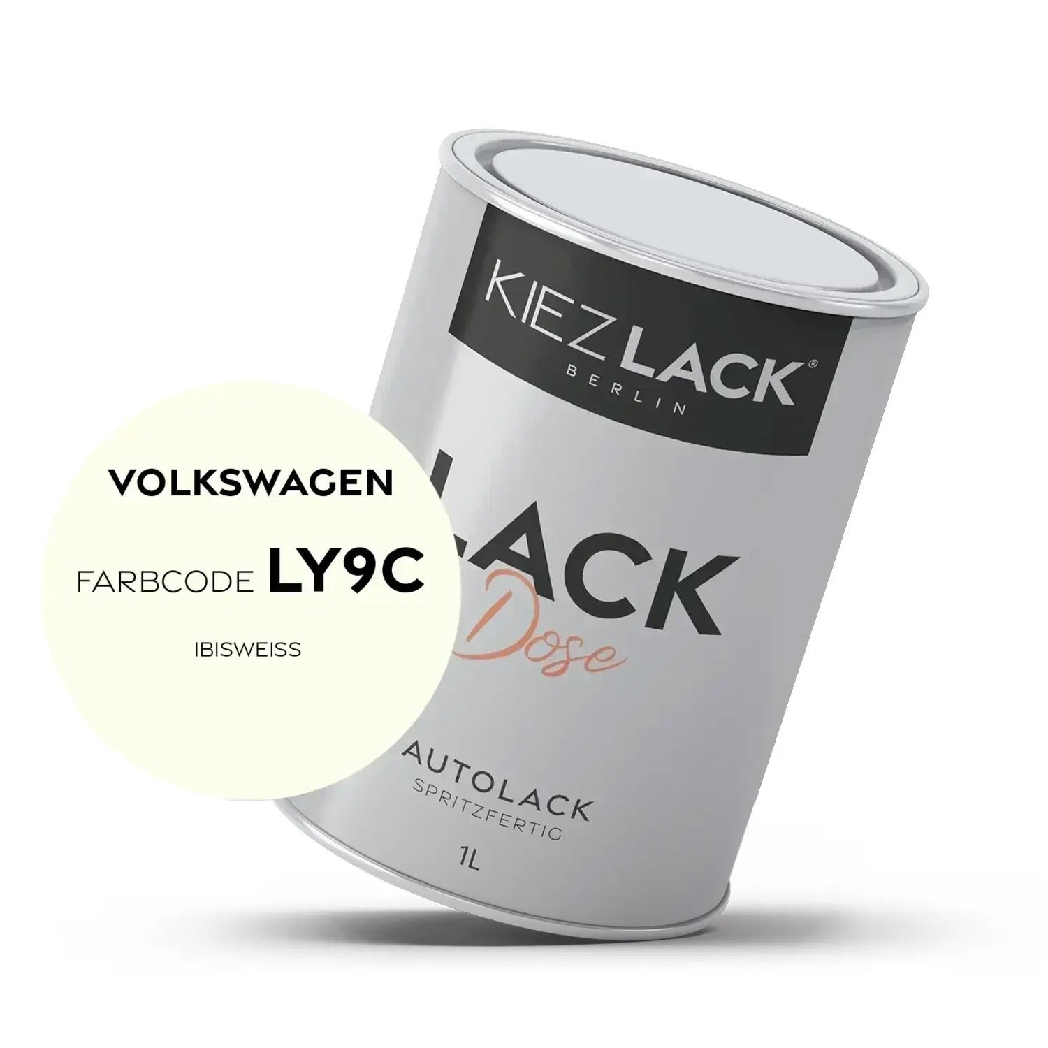Kiezlack 1K Autolack Lackdose Basislack spritzfertig Volkswagen LY9B BRILLANTSCHWARZ