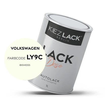 Kiezlack 1K Autolack Lackdose Basislack spritzfertig Volkswagen LY9B BRILLANTSCHWARZ