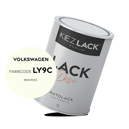 Kiezlack 1K Autolack Lackdose Basislack spritzfertig Volkswagen LY9C IBISWEISS