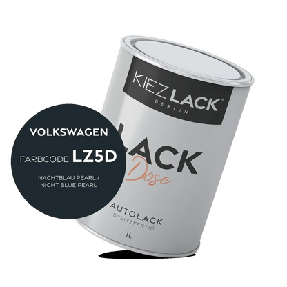 Kiezlack 1K Autolack Lackdose Basislack spritzfertig Volkswagen LZ5D NACHTBLAU PEARL