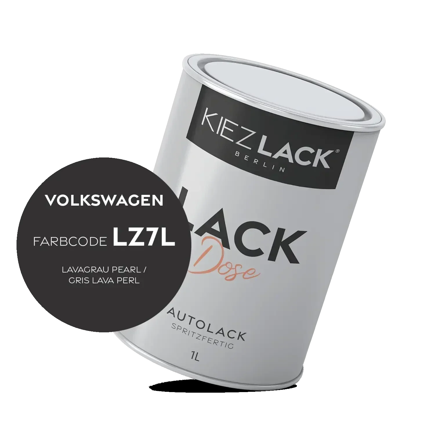 Kiezlack 1K Autolack Lackdose Basislack spritzfertig Volkswagen LZ7L LAVAGRAU PEARL