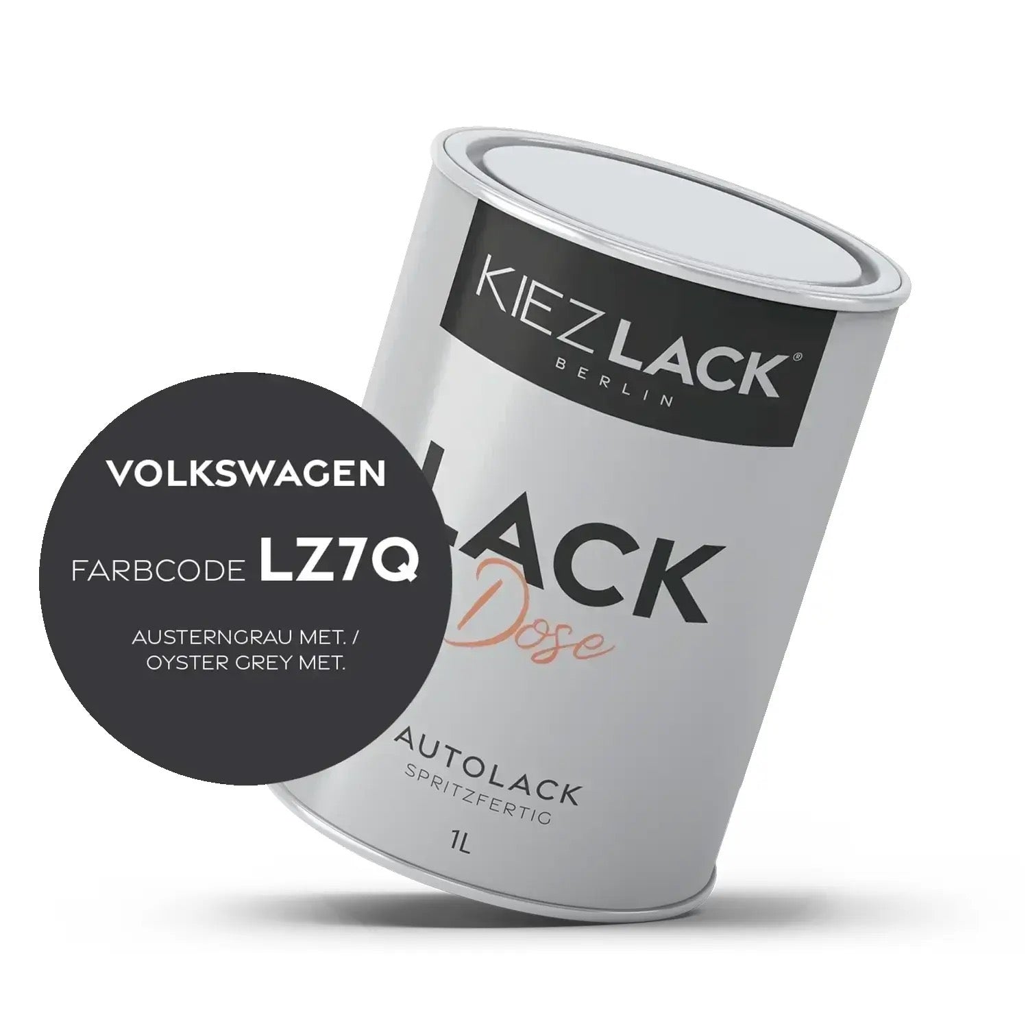 Kiezlack 1K Autolack Lackdose Basislack spritzfertig Volkswagen LZ7L LAVAGRAU PEARL