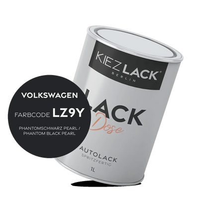 Kiezlack 1K Autolack Lackdose Basislack spritzfertig Volkswagen LZ9Y PHANTOMSCHWARZ PEARL