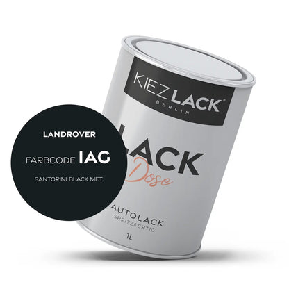 Kiezlack 1K Autolack Lackdose Basislack spritzfertig LANDROVER 1AG SANTORINI BLACK MET.