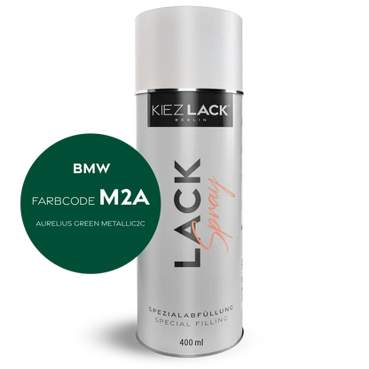 Kiezlack 1K Motorradlack Spraydose BMW M2A AURELIUS GREEN METALLIC2C