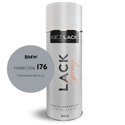 Kiezlack 1K Motorradlack Spraydose BMW 176 TITANSILBER METALLIC
