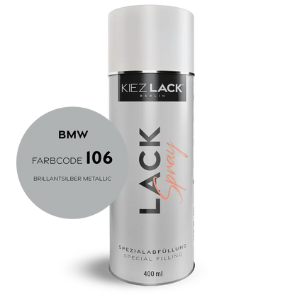 Kiezlack 1K Motorradlack Spraydose BMW 106 BRILLANTSILBER METALLIC