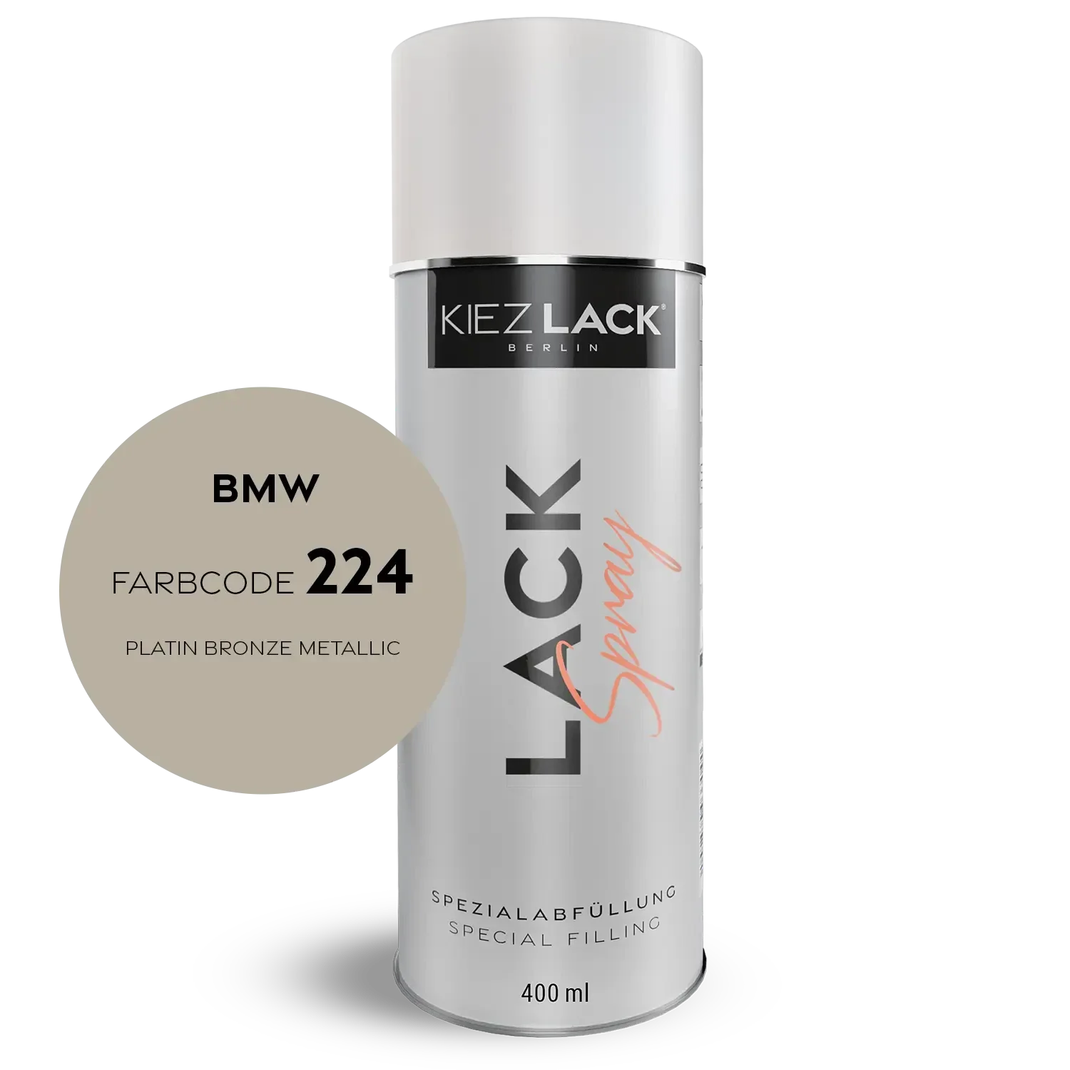 Kiezlack 1K Motorradlack Spraydose BMW 224 PLATIN BRONZE METALLIC