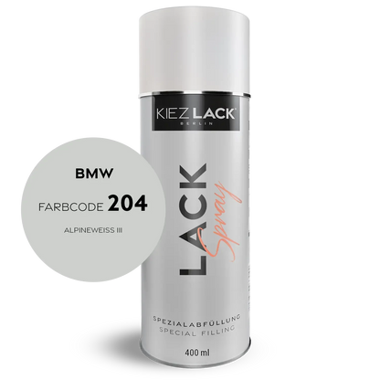 Kiezlack 1K Motorradlack Spraydose BMW 204 ALPINEWEISS III