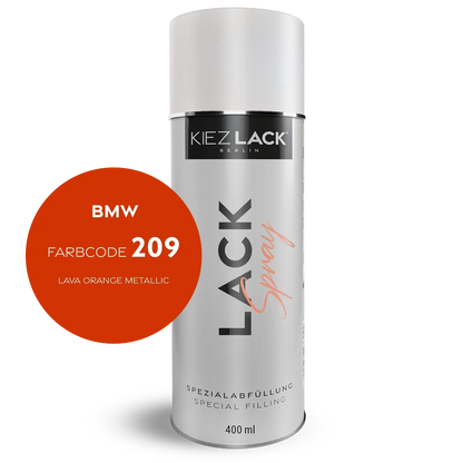 Kiezlack 1K Motorradlack Spraydose BMW 209 LAVA ORANGE METALLIC
