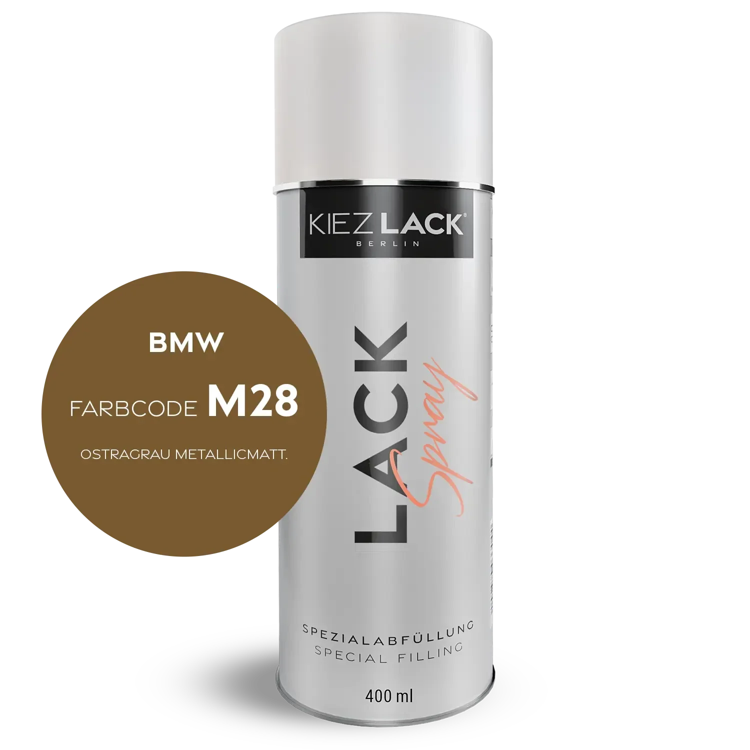 Kiezlack 1K Motorradlack Spraydose BMW M28 OSTRAGRAU METALLICMATT.