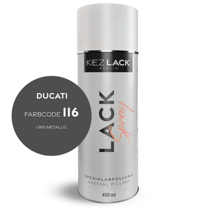 Kiezlack 1K Motorradlack Spraydose Ducati 116 GRIS METALLIC