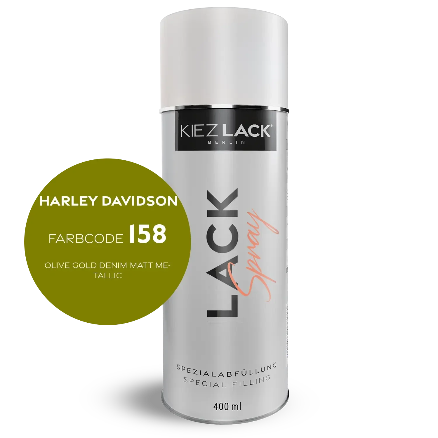 Kiezlack 1K Motorradlack Spraydose Harley Davidson 158 OLIVE GOLD DENIM MATT METALLIC