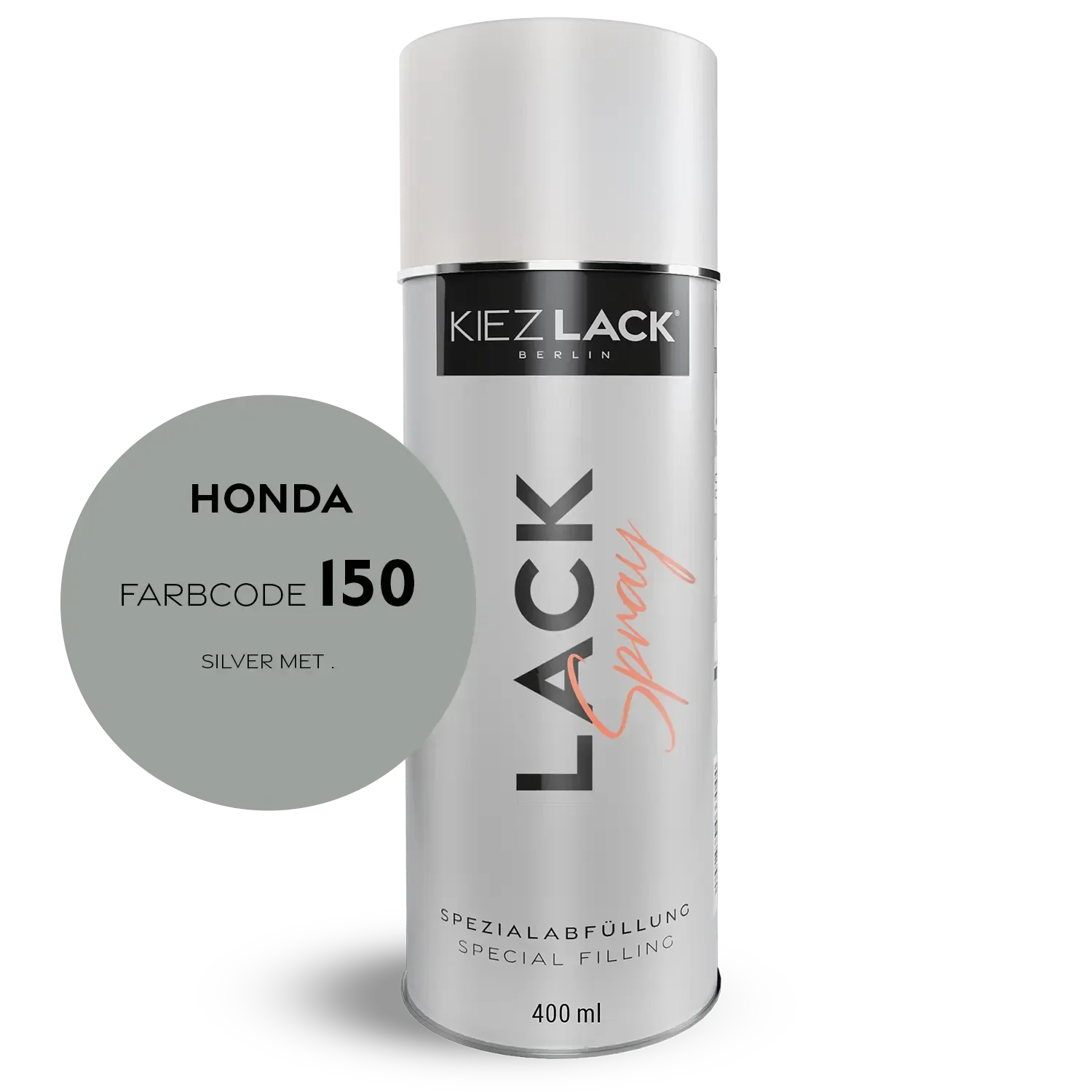 Kiezlack 1K Motorradlack Spraydose Honda 150 SILVER MET .