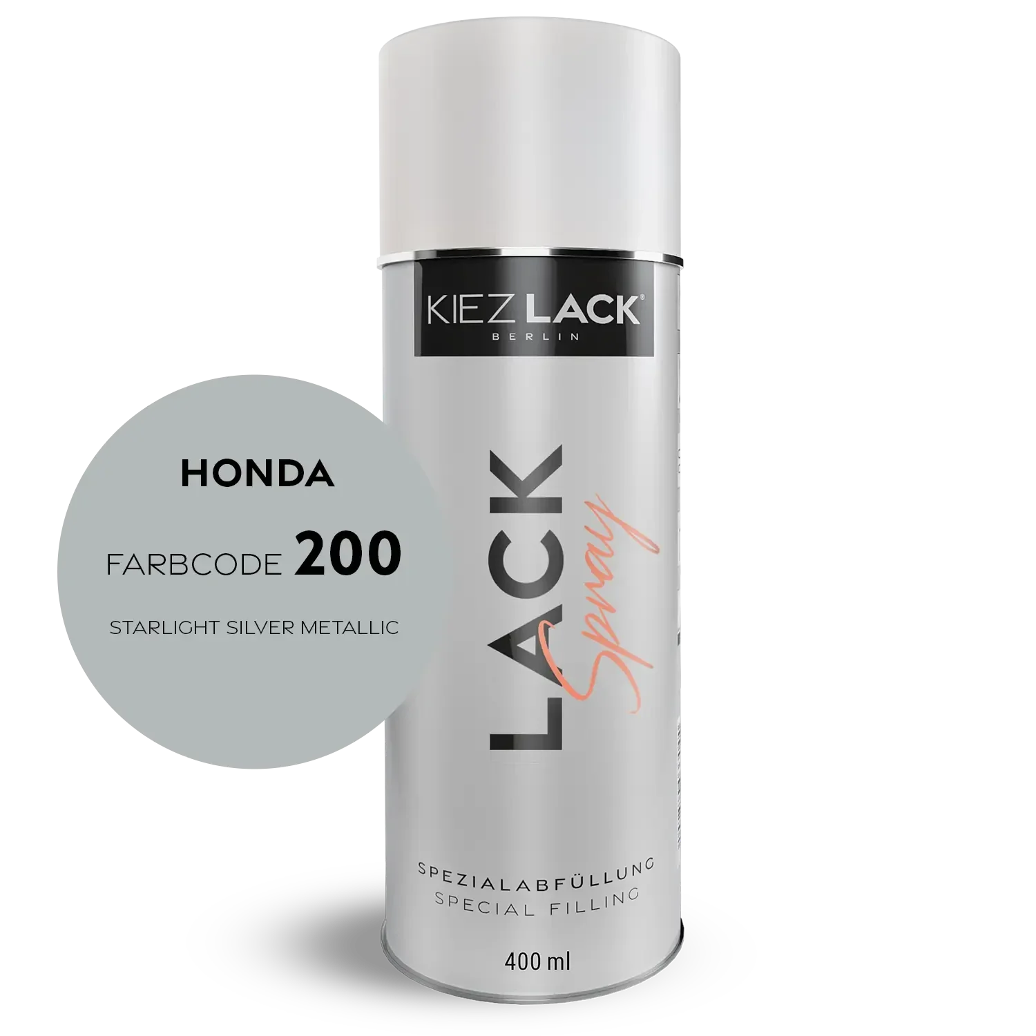 Kiezlack 1K Motorradlack Spraydose Honda 200 STARLIGHT SILVER METALLIC
