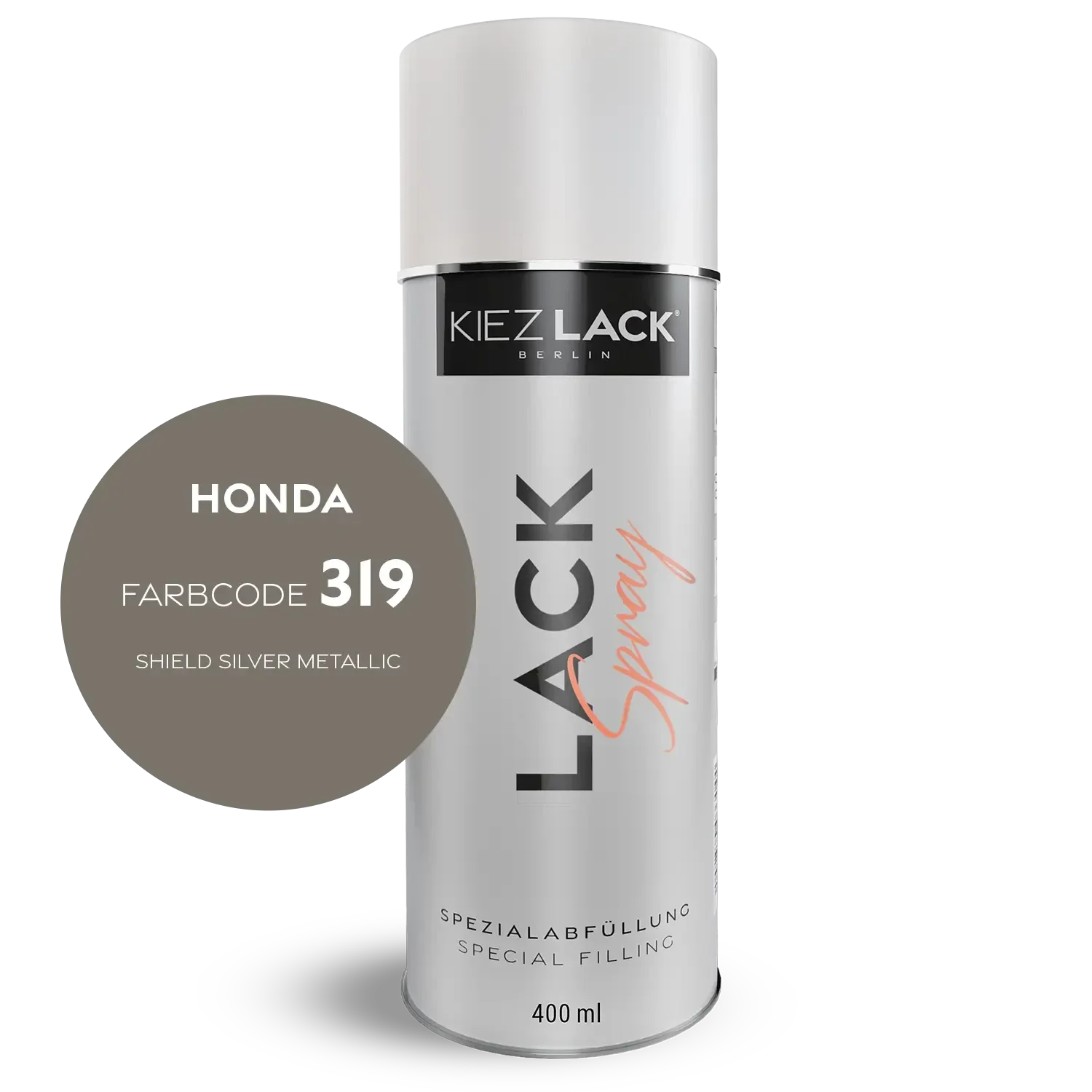 Kiezlack 1K Motorradlack Spraydose Honda 319 SHIELD SILVER METALLIC