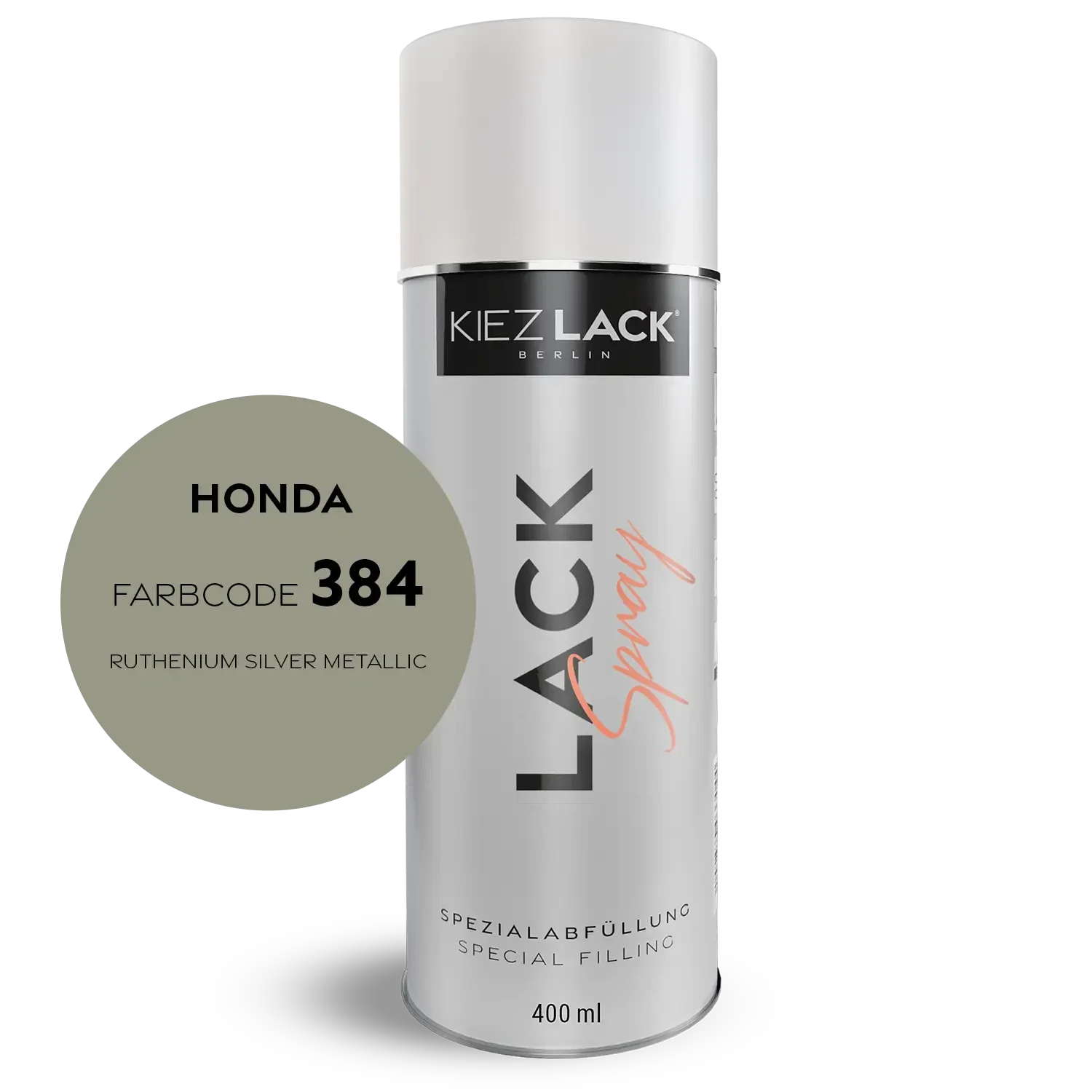 Kiezlack 1K Motorradlack Spraydose Honda 384 RUTHENIUM SILVER METALLIC