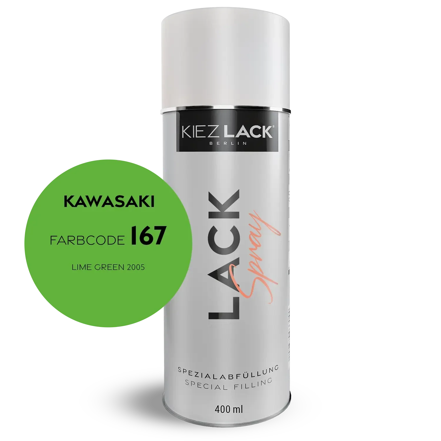 Kiezlack 1K Motorradlack Spraydose Kawasaki 167 LIME GREEN 2005