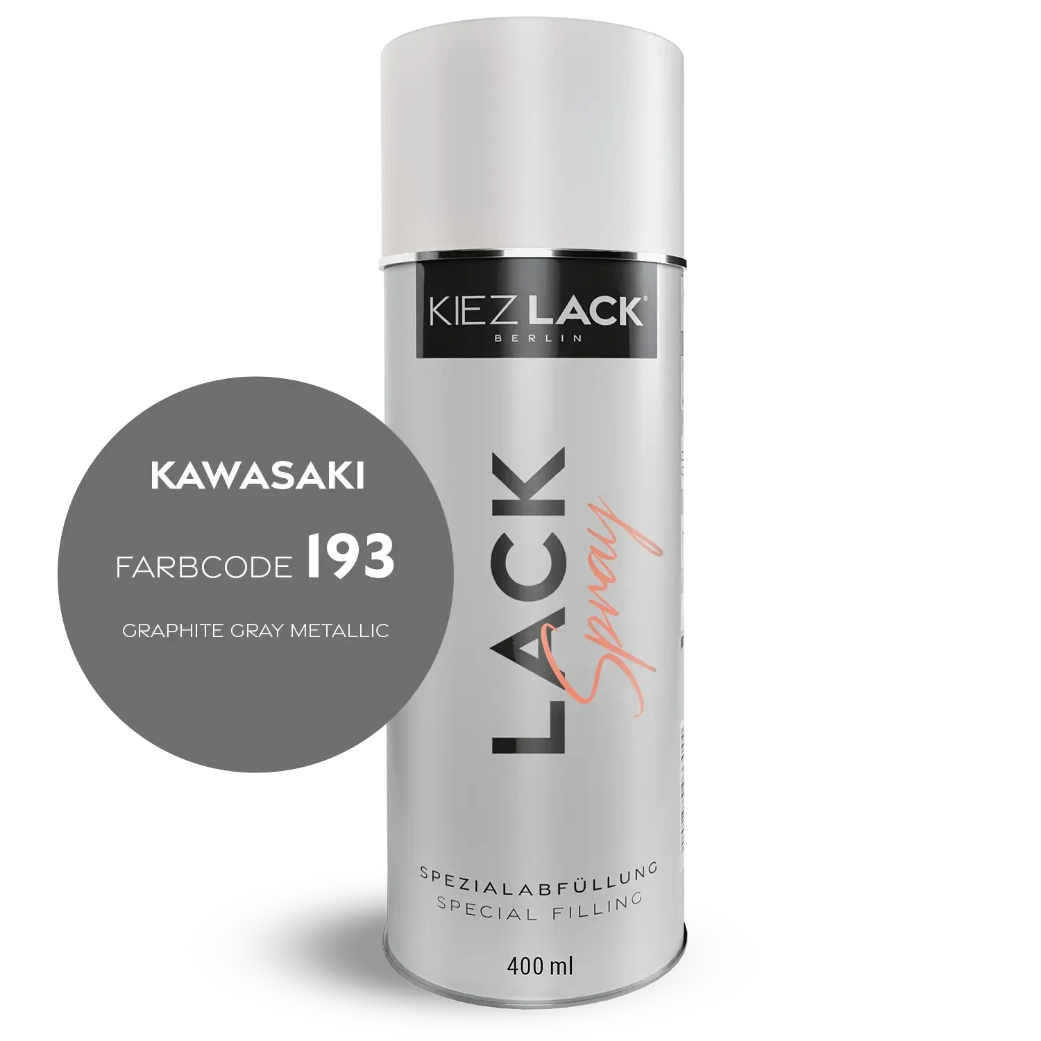 Kiezlack 1K Motorradlack Spraydose Kawasaki 193 GRAPHITE GRAY METALLIC