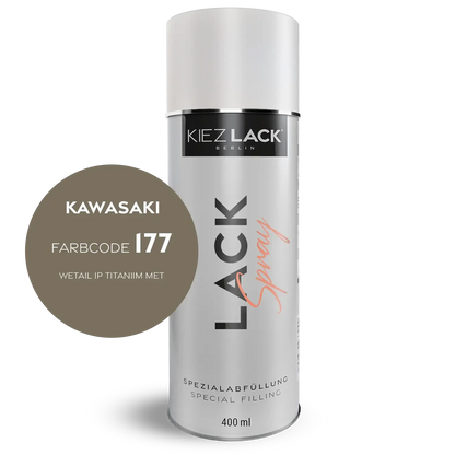 Kiezlack 1K Motorradlack Spraydose Kawasaki 177 WETAIL IP TITANIIM MET