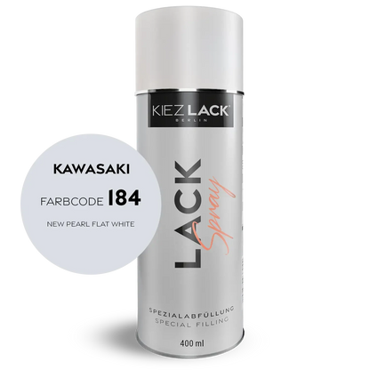 Kiezlack 1K Motorradlack Spraydose Kawasaki 184 NEW PEARL FLAT WHITE