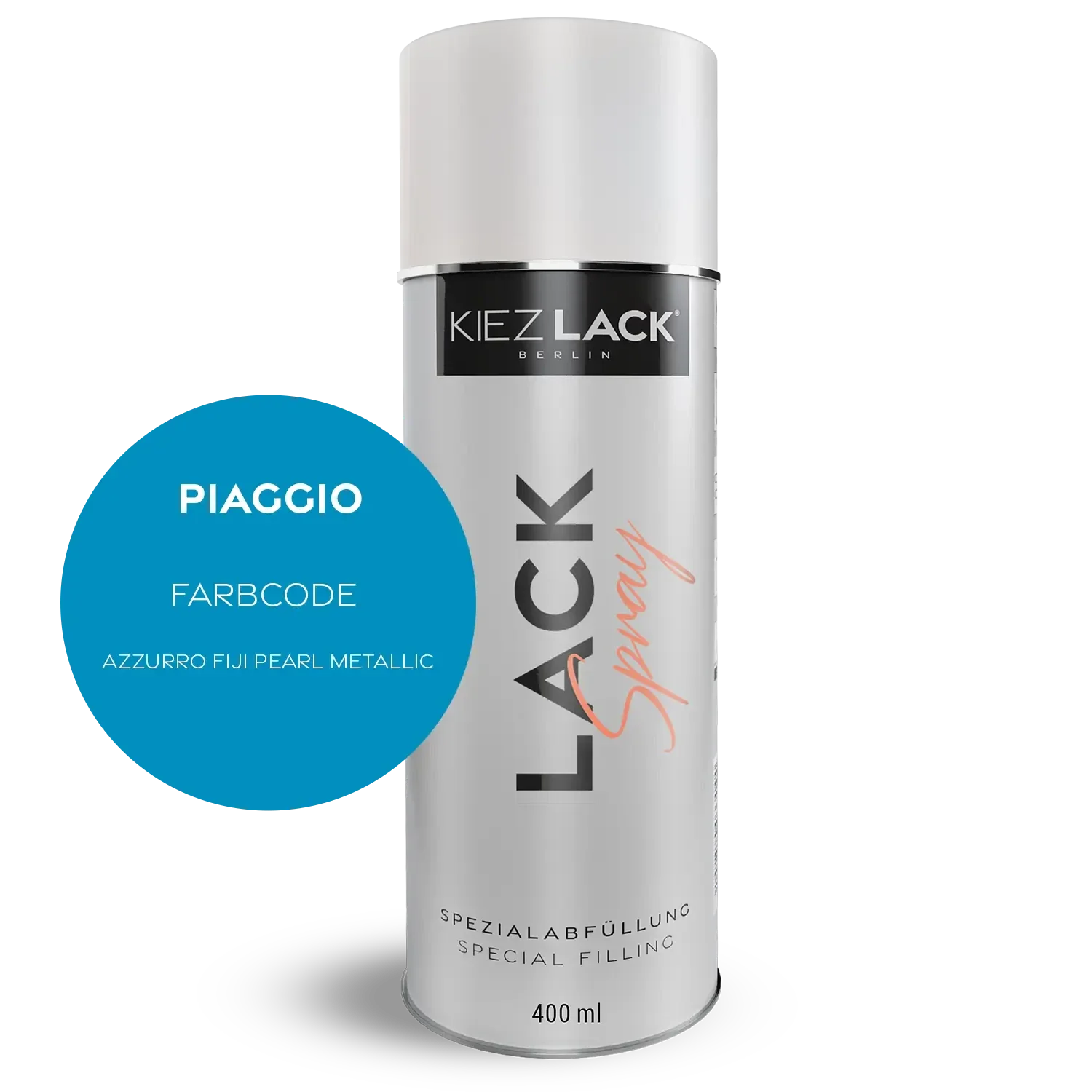 Kiezlack 1K Motorradlack Spraydose Piaggio 431 AZZURRO FIJI PEARL METALLIC
