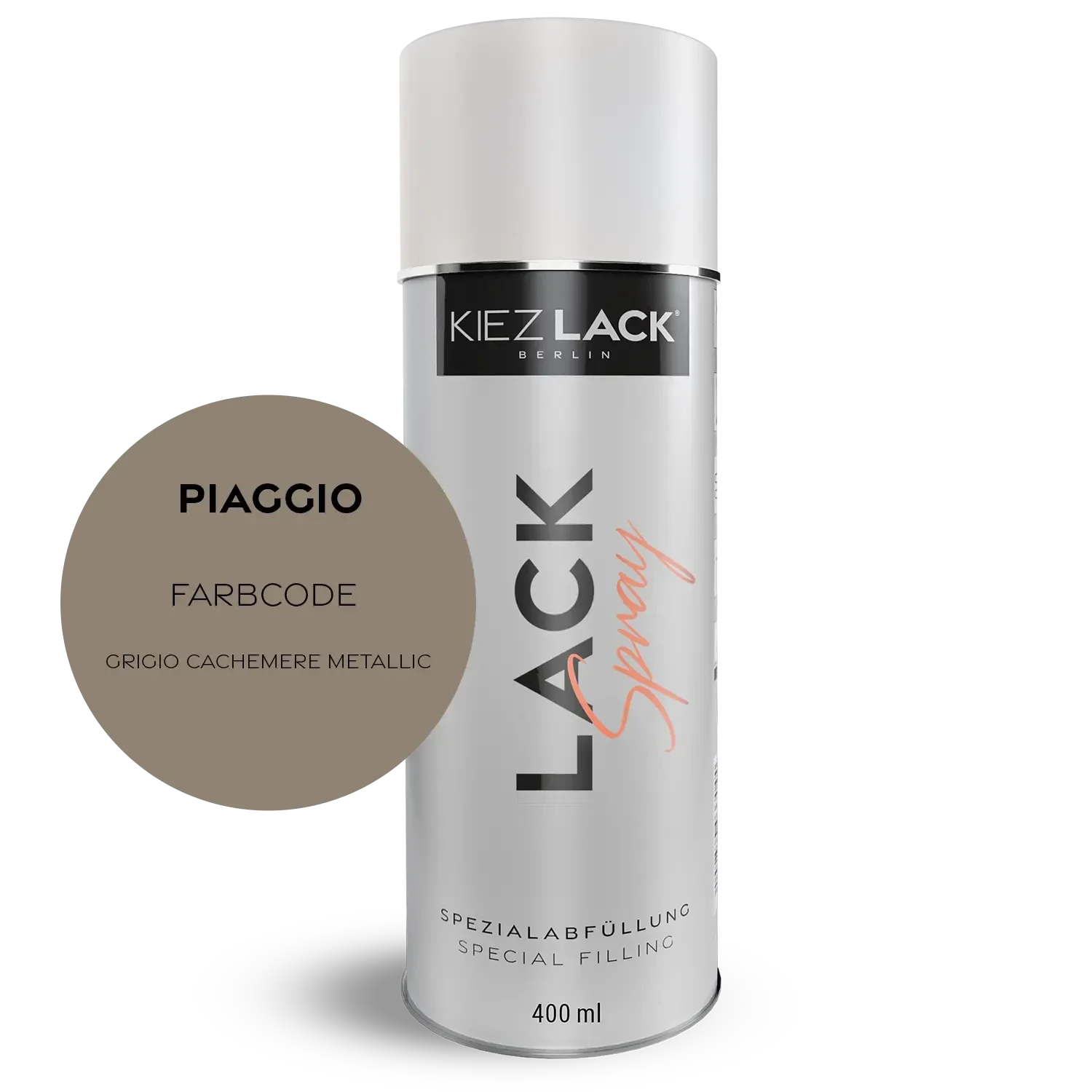 Kiezlack 1K Motorradlack Spraydose Piaggio 546 GRIGIO CACHEMERE METALLIC