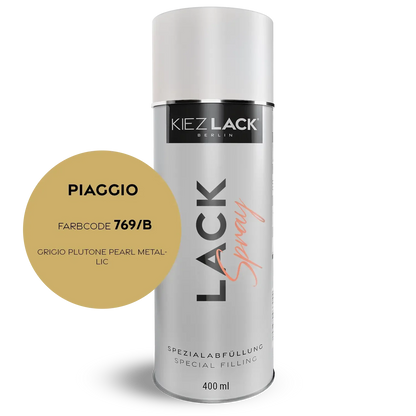 Kiezlack 1K Motorradlack Spraydose Piaggio 769/B GRIGIO PLUTONE PEARL METALLIC