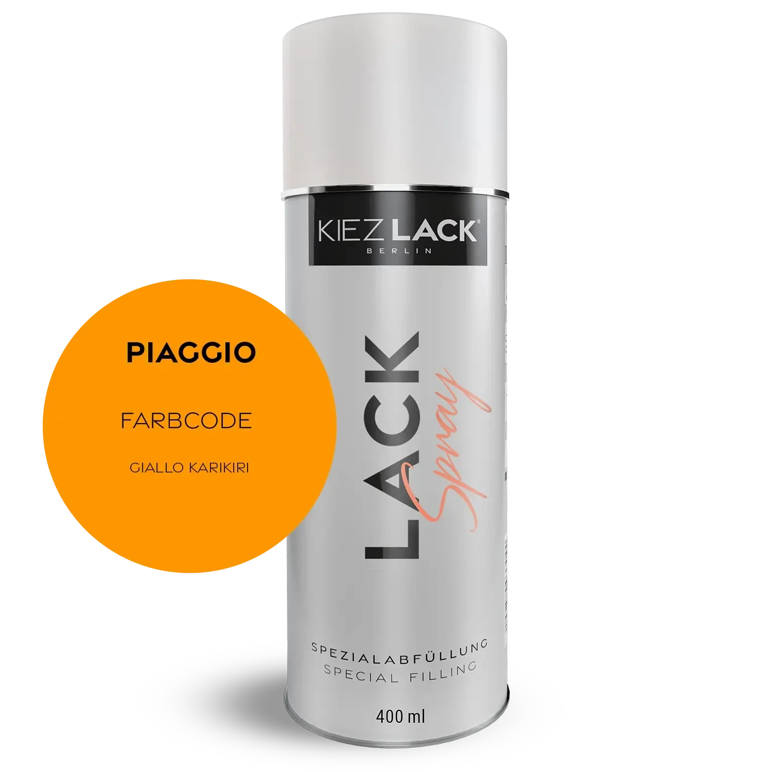 Kiezlack 1K Motorradlack Spraydose Piaggio 908 GIALLO KARIKIRI