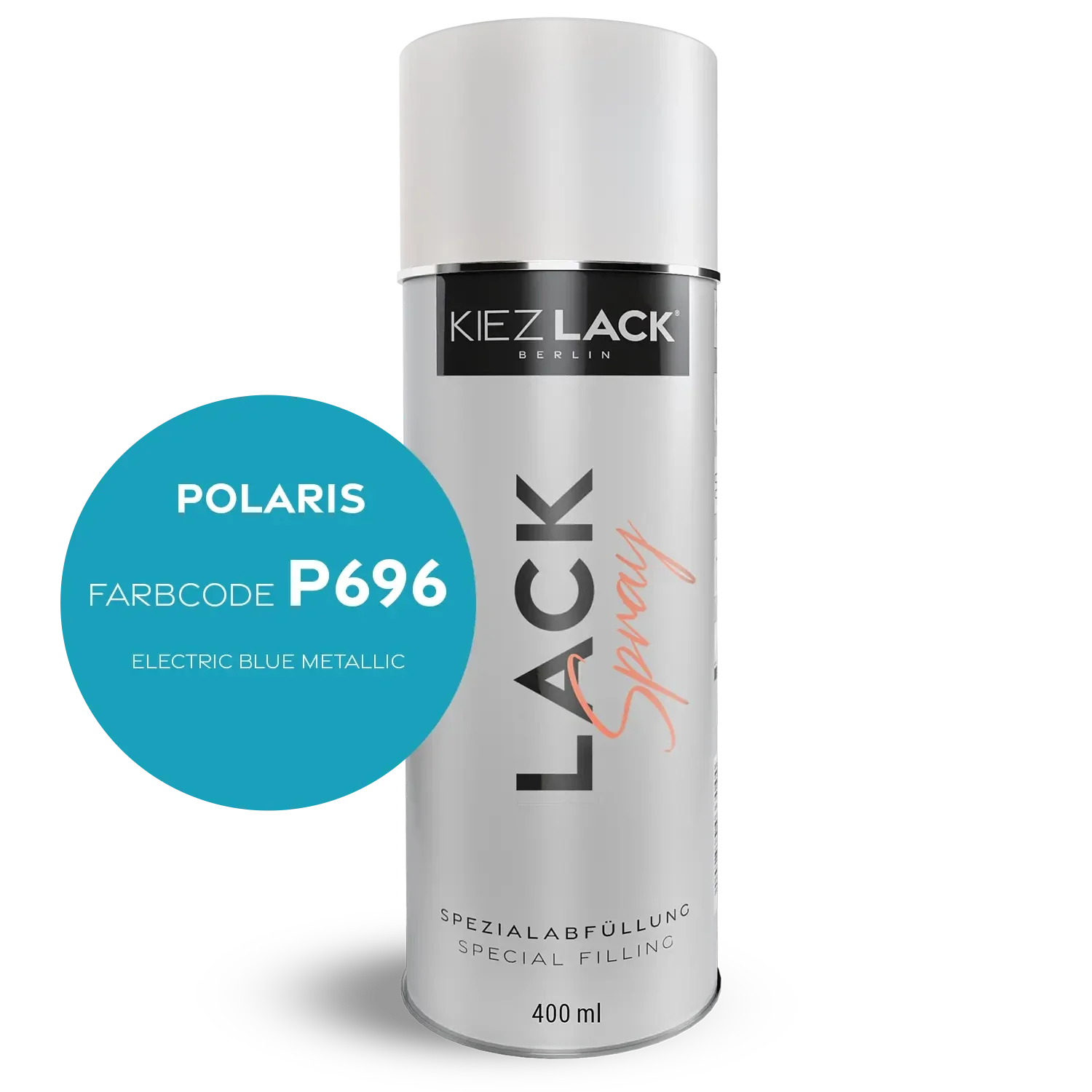 Kiezlack 1K Motorradlack Spraydose Polaris P696 ELECTRIC BLUE METALLIC