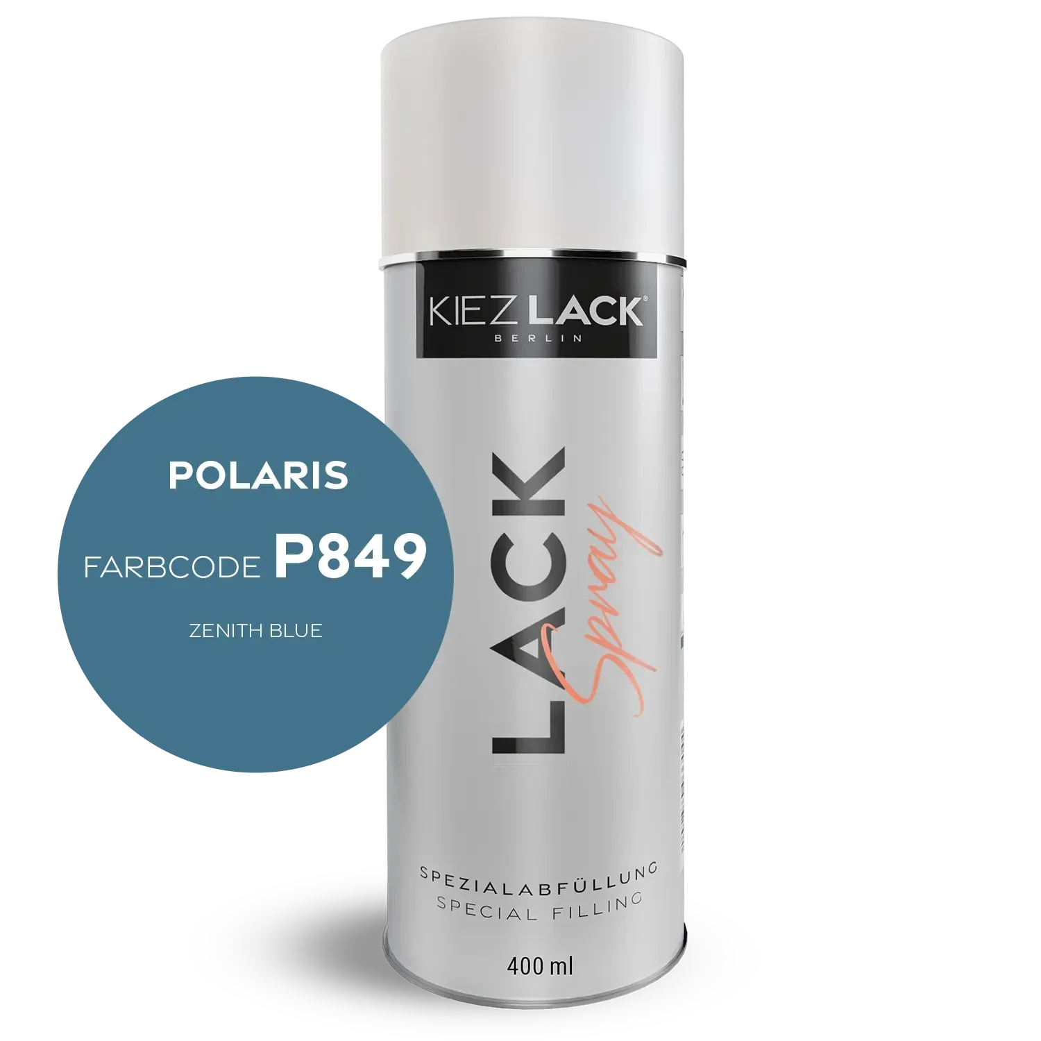 Kiezlack 1K Motorradlack Spraydose Polaris P849 ZENITH BLUE