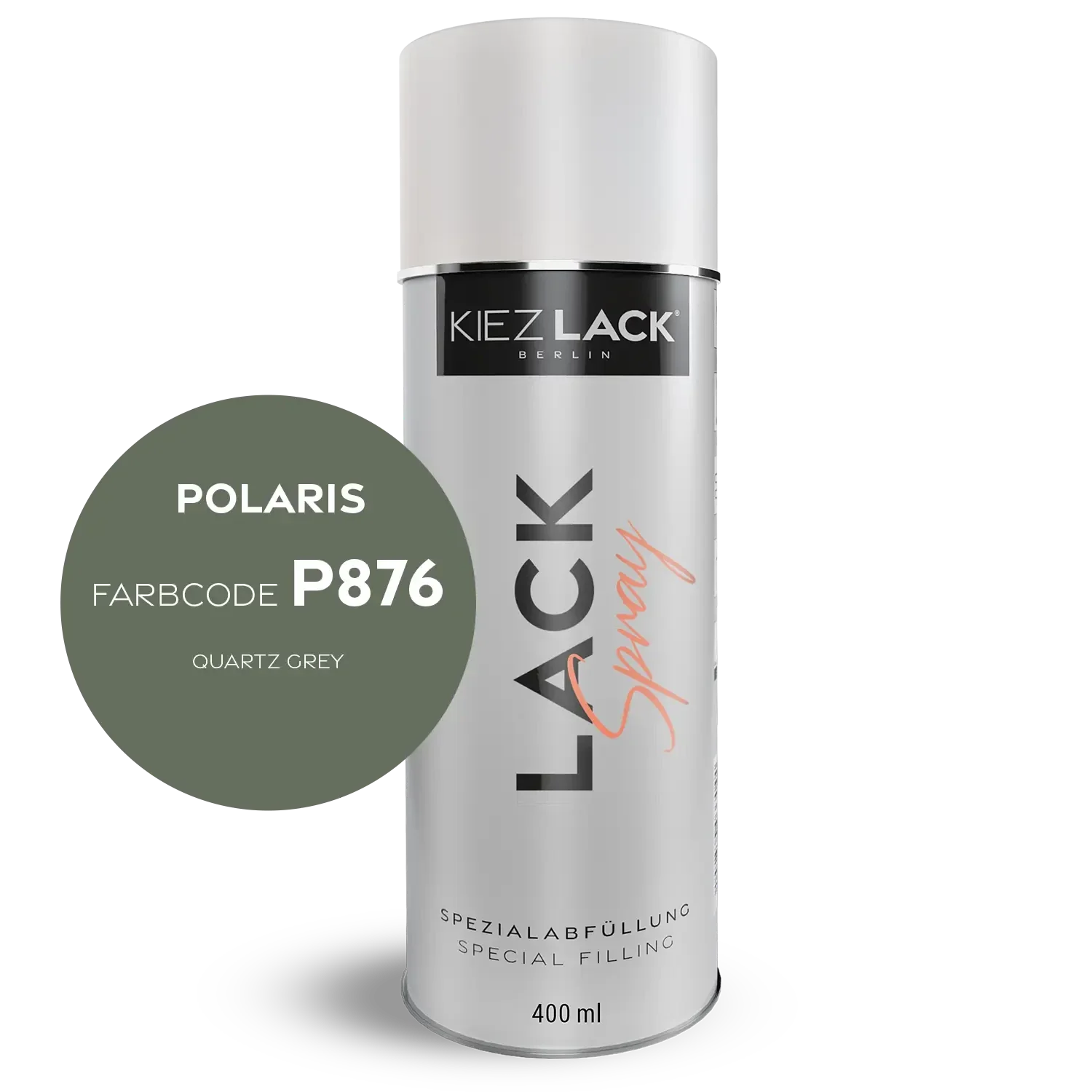 Kiezlack 1K Motorradlack Spraydose Polaris P876 QUARTZ GREY