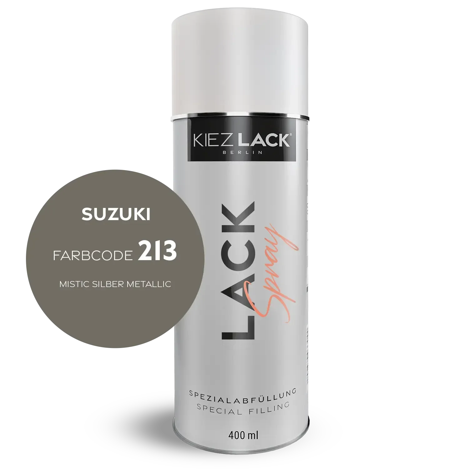 Kiezlack 1K Motorradlack Spraydose Suzuki 213 MISTIC SILBER METALLIC