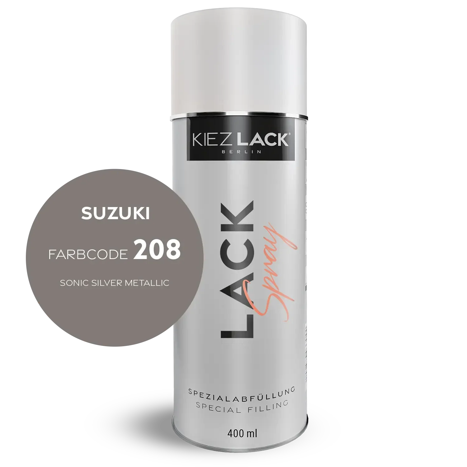 Kiezlack 1K Motorradlack Spraydose Suzuki 208 SONIC SILVER METALLIC