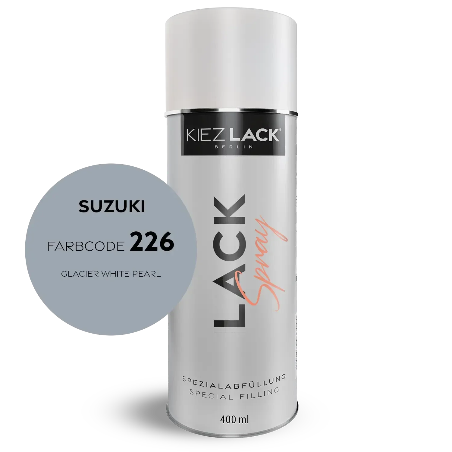 Kiezlack 1K Motorradlack Spraydose Suzuki 226 GLACIER WHITE PEARL