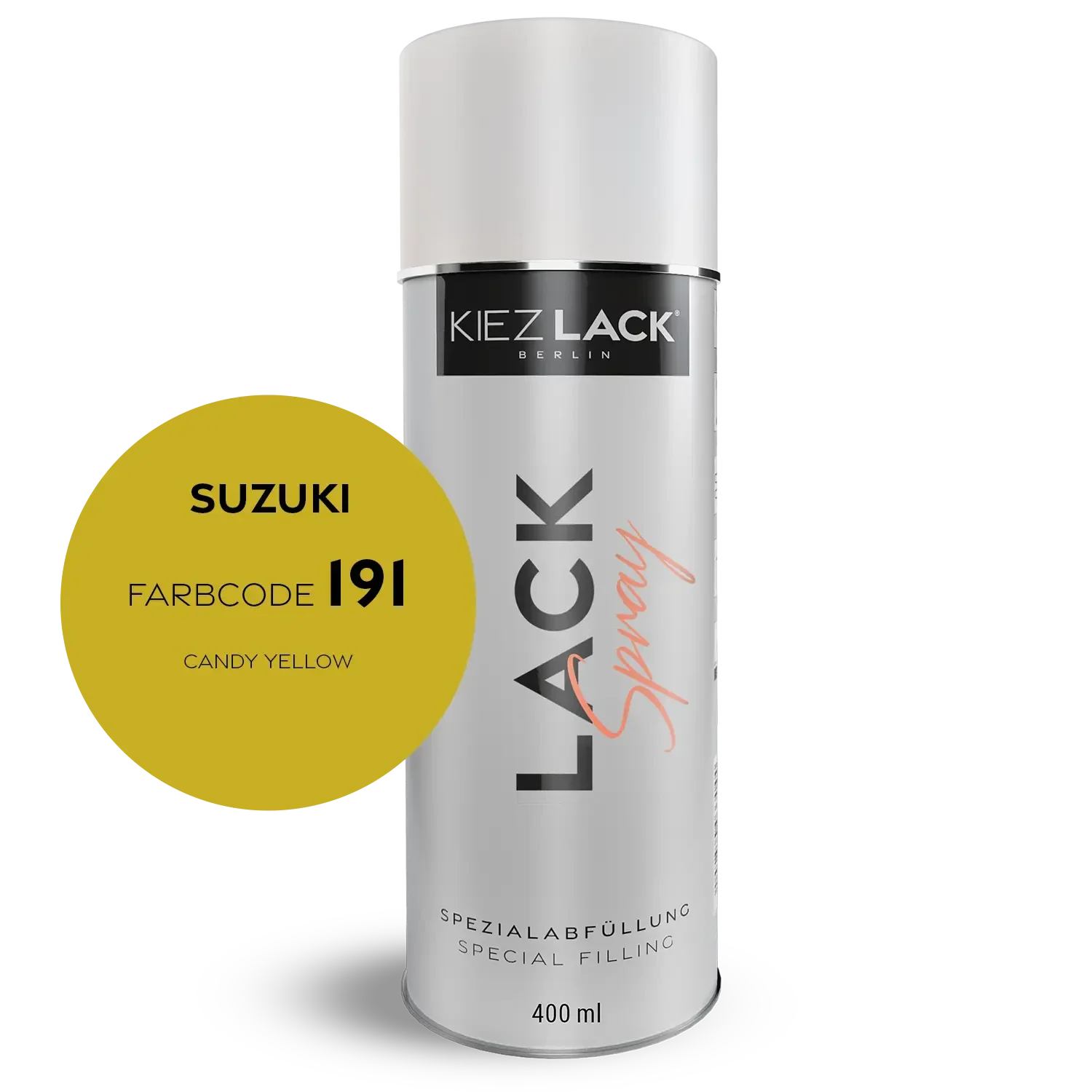 Kiezlack 1K Motorradlack Spraydose Suzuki 191 CANDY YELLOW