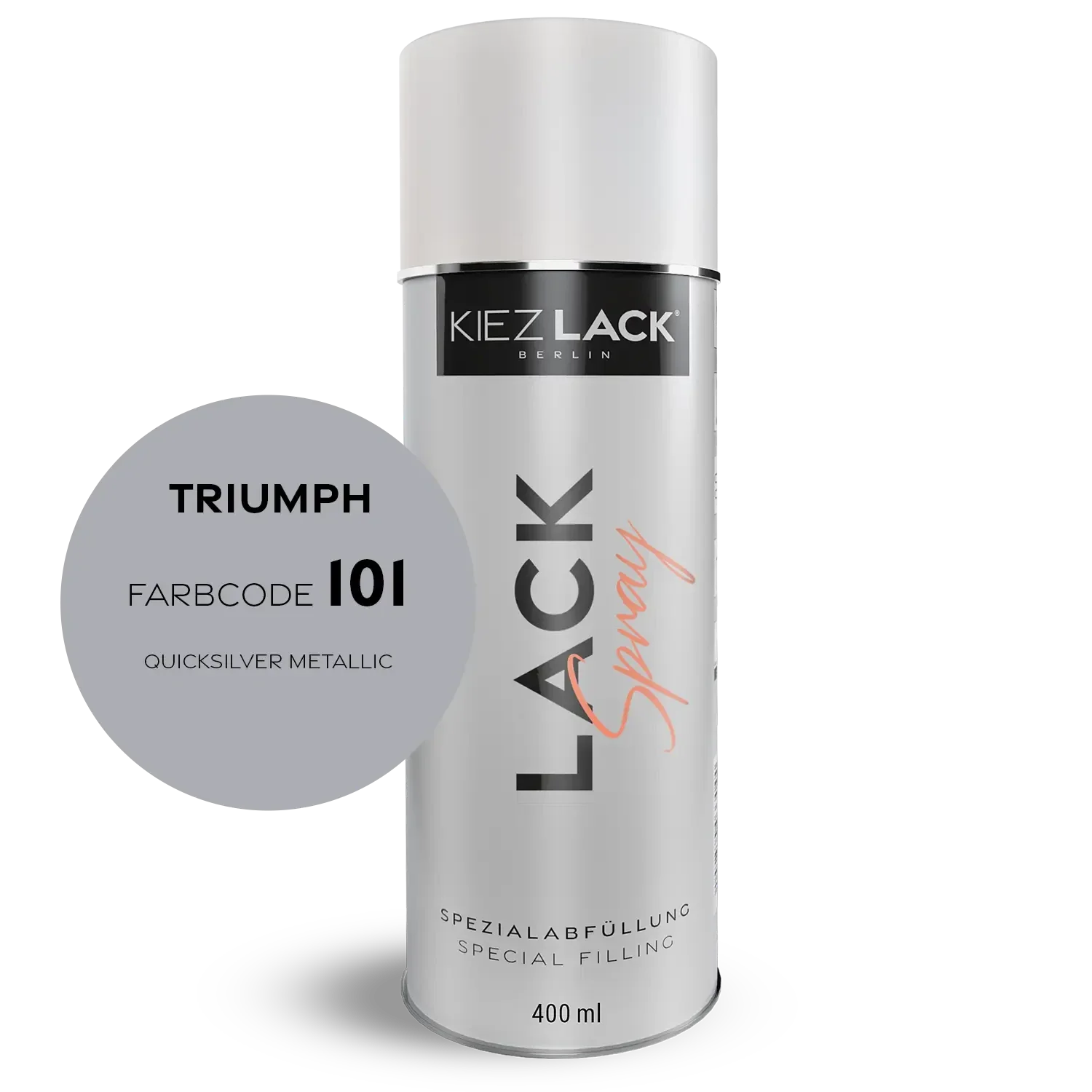 Kiezlack 1K Motorradlack Spraydose Triumph 101 QUICKSILVER METALLIC