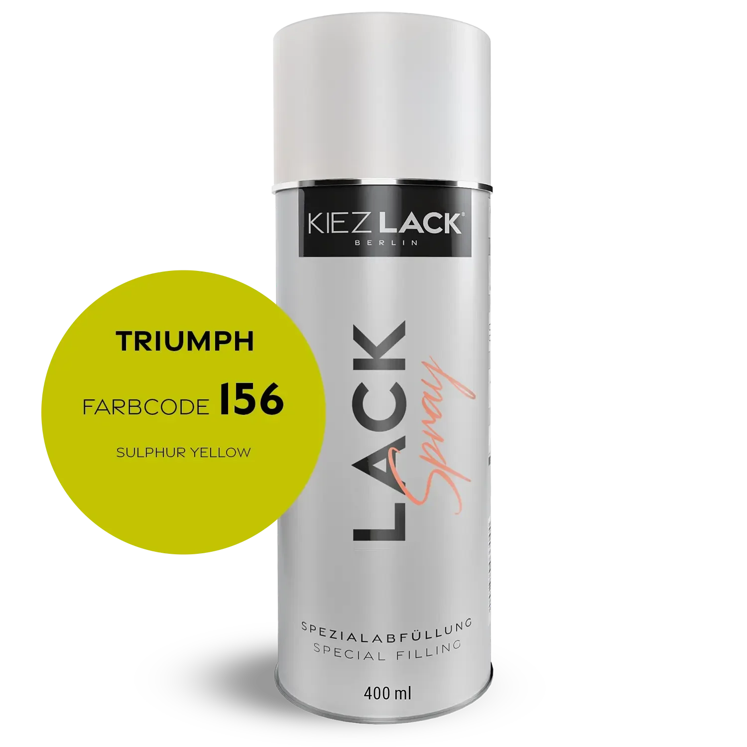 Kiezlack 1K Motorradlack Spraydose Triumph 156 SULPHUR YELLOW