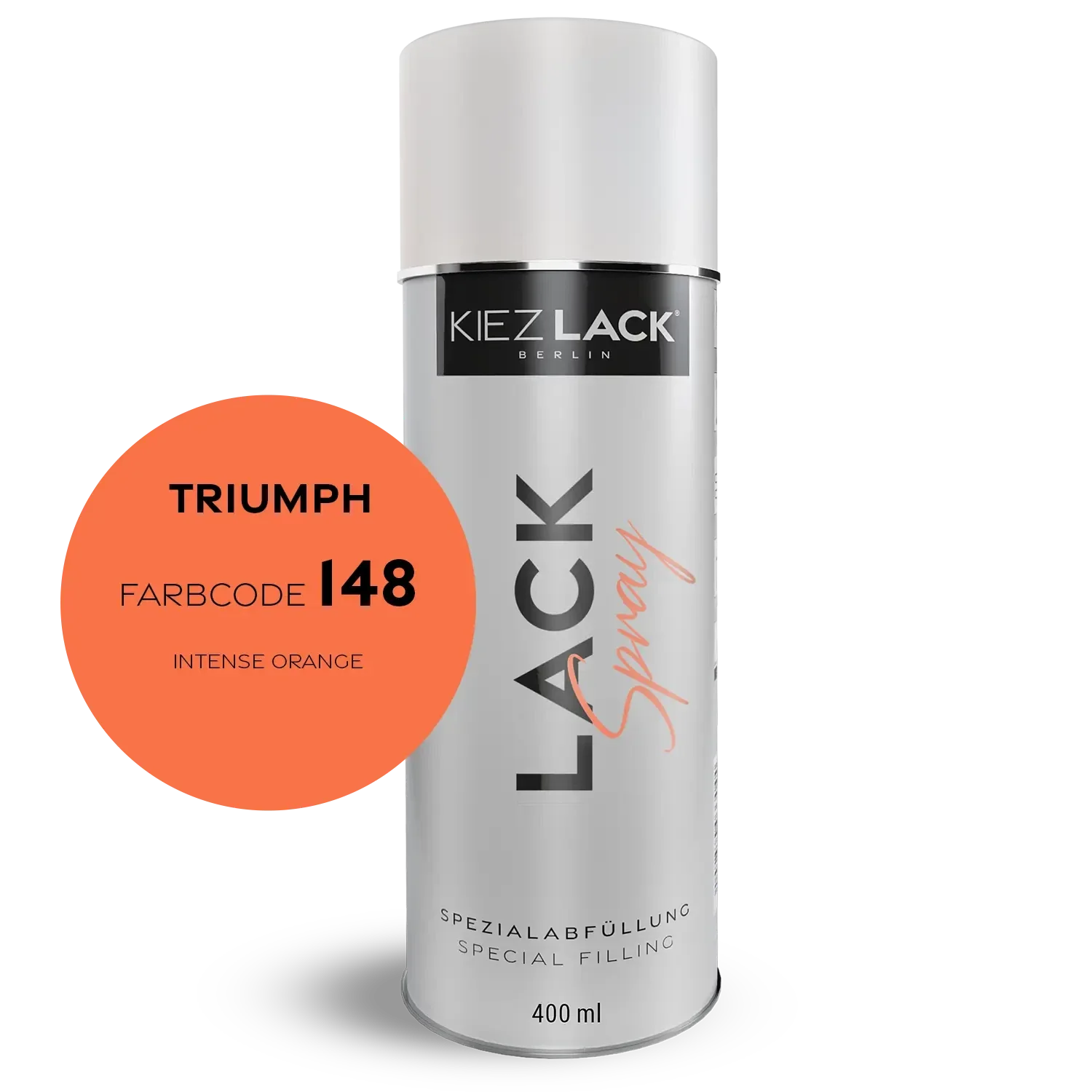 Kiezlack 1K Motorradlack Spraydose Triumph 148 INTENSE ORANGE