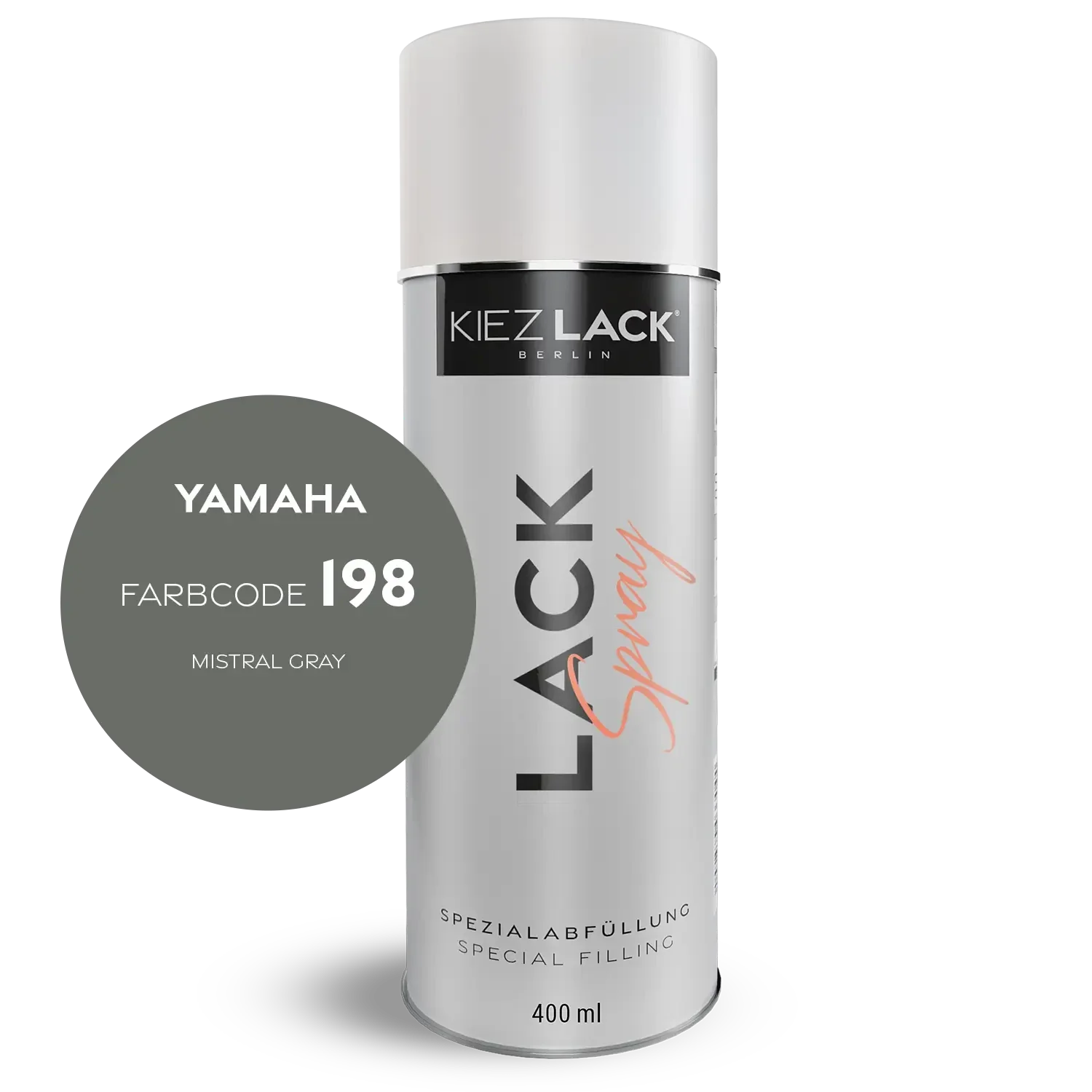 Kiezlack 1K Motorradlack Spraydose Yamaha 198 MISTRAL GRAY
