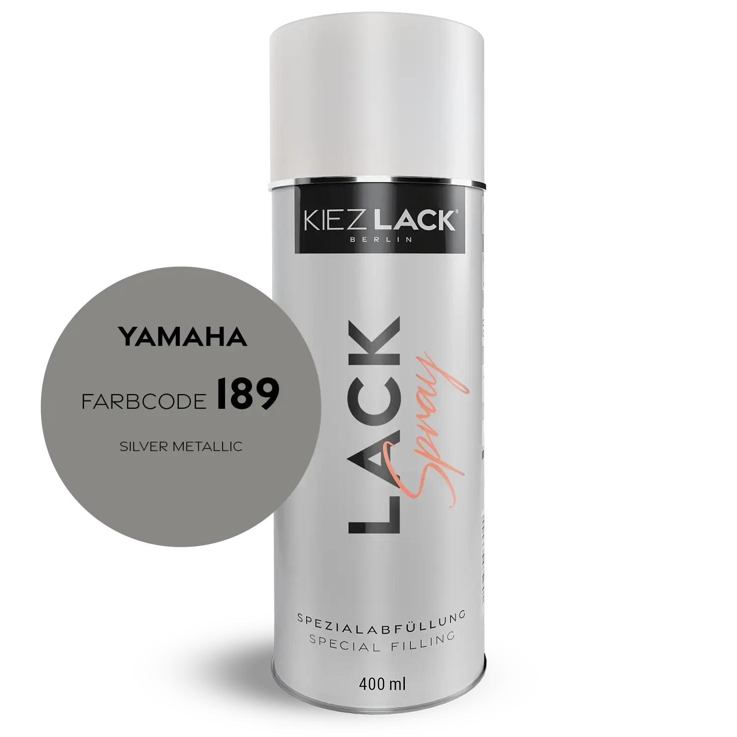 Kiezlack 1K Motorradlack Spraydose Yamaha 189 SILVER METALLIC