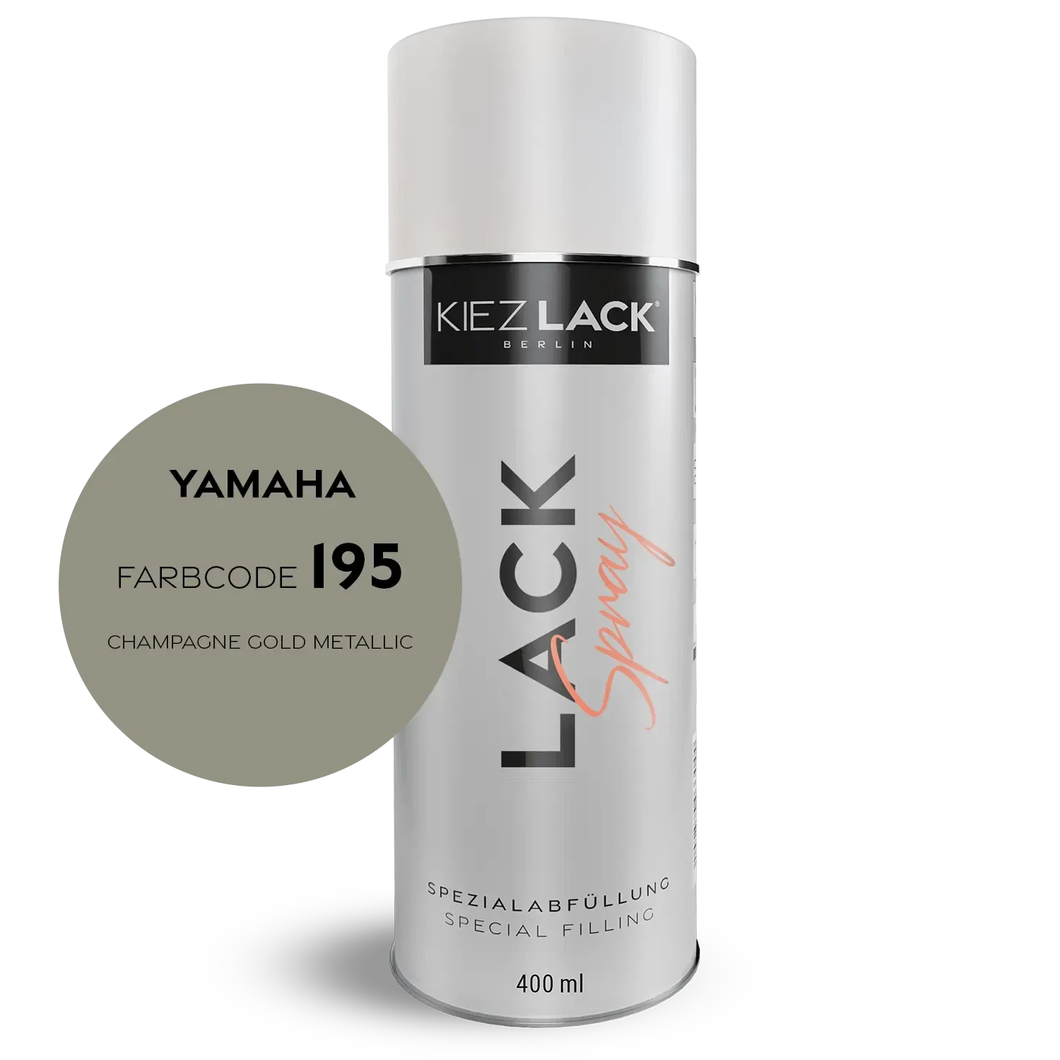 Kiezlack 1K Motorradlack Spraydose Yamaha 195 CHAMPAGNE GOLD METALLIC
