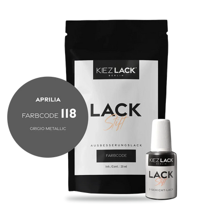 Kiezlack Motorradlack Lackstift Aprilia 118 GRIGIO METALLIC