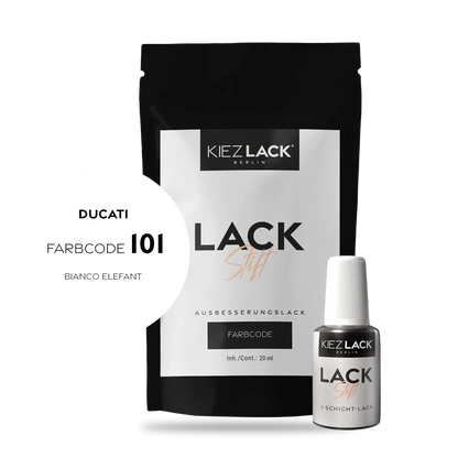 Kiezlack Motorradlack Lackstift Ducati 101 BIANCO ELEFANT