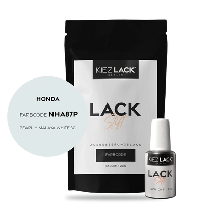 Kiezlack Motorradlack Lackstift Honda NHA87P PEARL HIMALAYA WHITE-3C