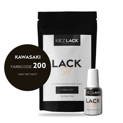 Kiezlack Motorradlack Lackstift Kawasaki 200 GRAY MET MATT