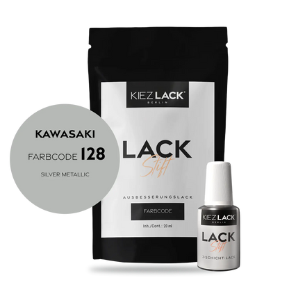 Kiezlack Motorradlack Lackstift Kawasaki 128 SILVER METALLIC